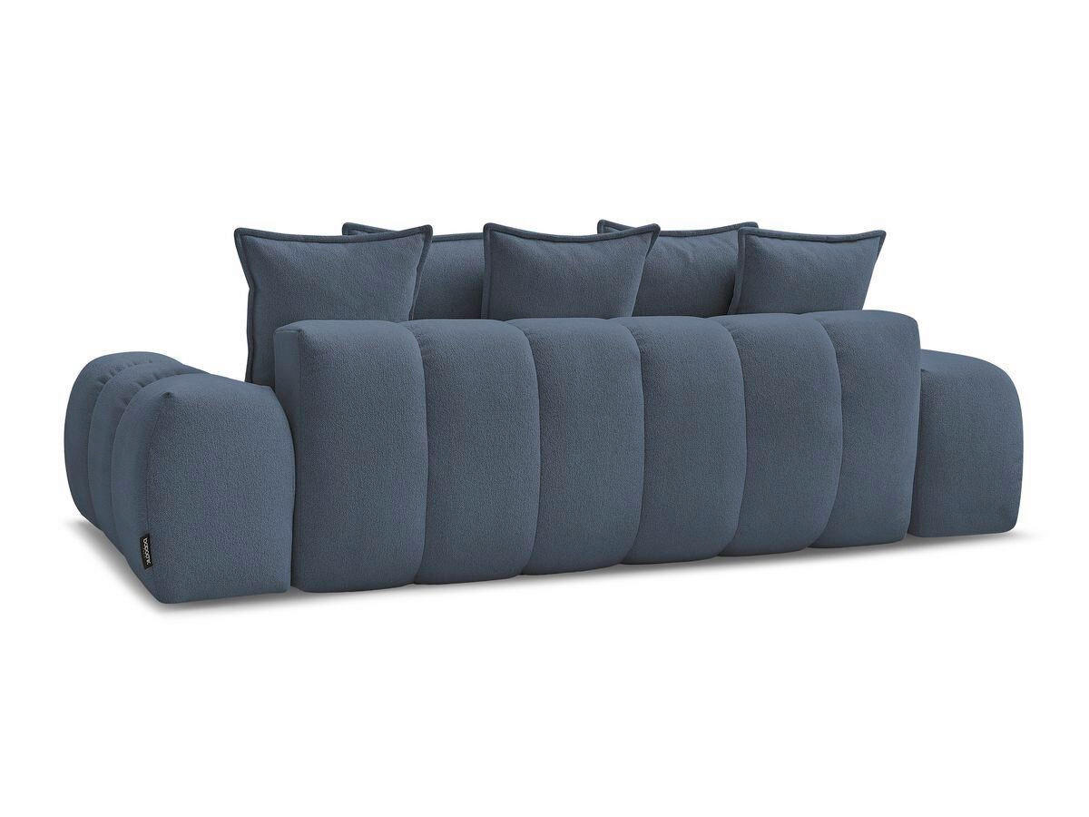 3-SITZER-SOFA EVEREST Flachgewebe Dunkelblau  - Schwarz/Dunkelblau, MODERN, Kunststoff/Textil (278/90/115cm)