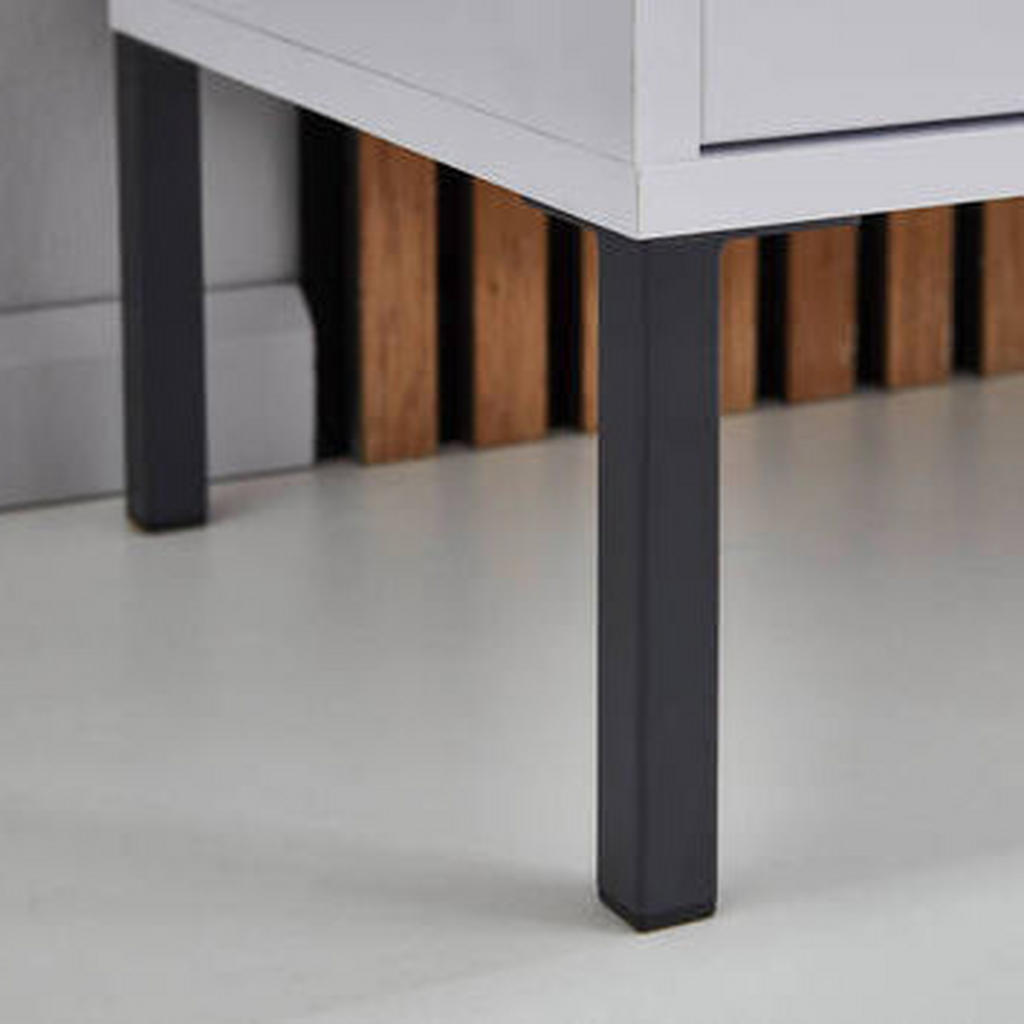 Thumbnail - Mid.you Sideboard Mailand Set 2 + MF, Anthrazit, Eiche Artisan, Holzwerkstoff, 6 Fächer, 158x86x33 cm, erweiterbar, steh...