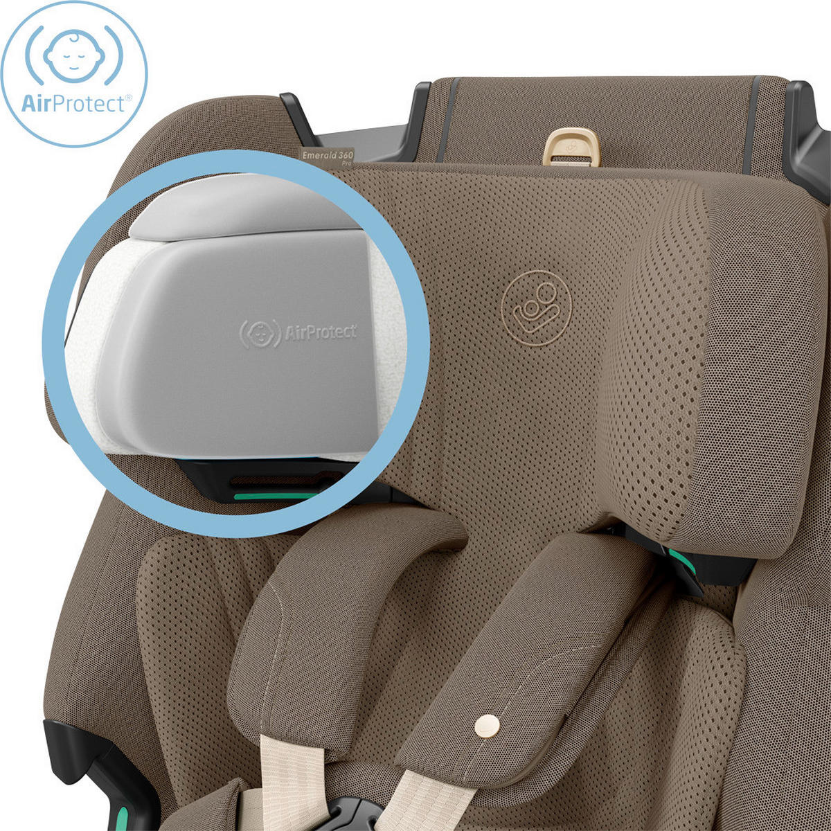 REBOARDER-KINDERSITZ Emerald 360 Pro  - Graubraun, Basics, Kunststoff/Textil (43/65/58cm) - Maxi-Cosi
