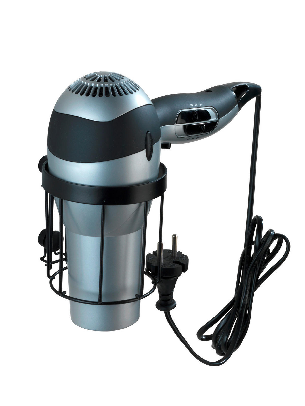 HÅRFÖNSHÅLLARE metall  - svart, Basics, metall (13/10/13cm)