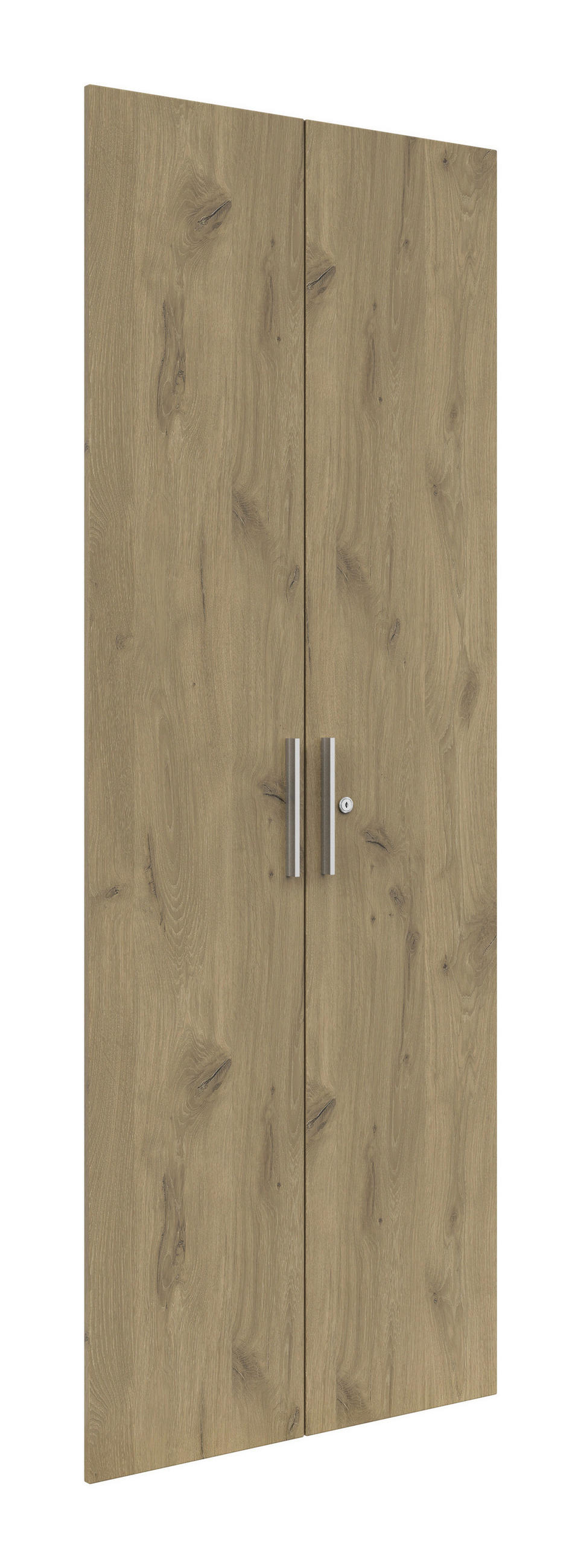 TÜRENSET 75,5/206,6/1,6 cm   - Eichefarben/Silberfarben, Konventionell, Holzwerkstoff/Metall (75,5/206,6/1,6cm) - Voleo