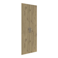 TÜRENSET 75,5/206,6/1,6 cm  - Eichefarben/Silberfarben, KONVENTIONELL, Holzwerkstoff/Metall (75,5/206,6/1,6cm) - Voleo