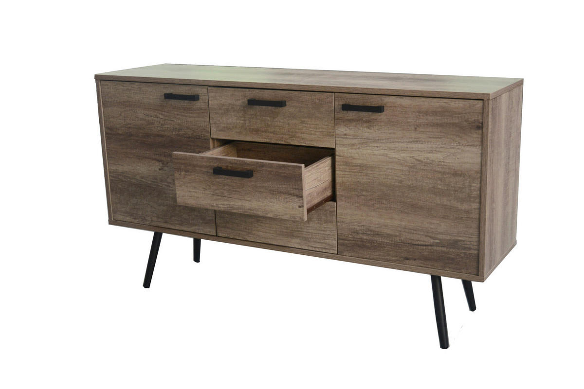 SIDEBOARD  in 150/84/39,5 cm  - Schwarz/Braun, Design, Holzwerkstoff (150/84/39,5cm) - Livetastic