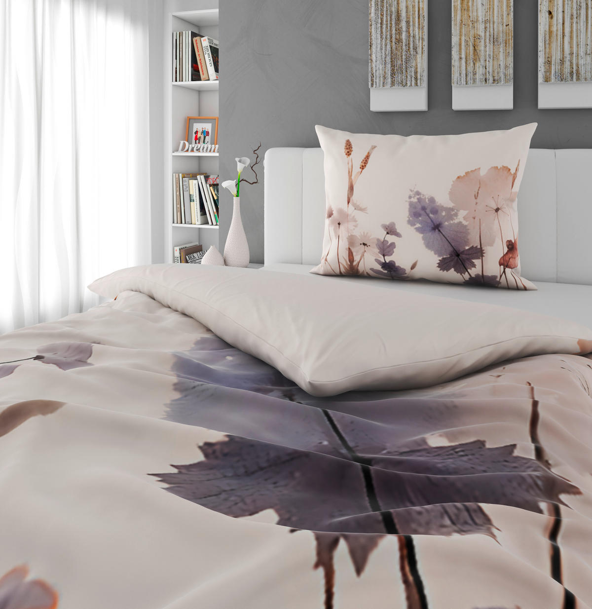 OBOUSTRANNÉ POVLEČENÍ, satén, přírodní barvy, 140/220 cm - přírodní barvy, textil (140/220cm) - Novel