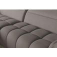 ECKSOFA Taupe Flachgewebe Rücken echt, Kopfteilverstellung, Sitztiefenverstellung  - Taupe/Schwarz, KONVENTIONELL, Textil/Metall (175/272cm) - Carryhome