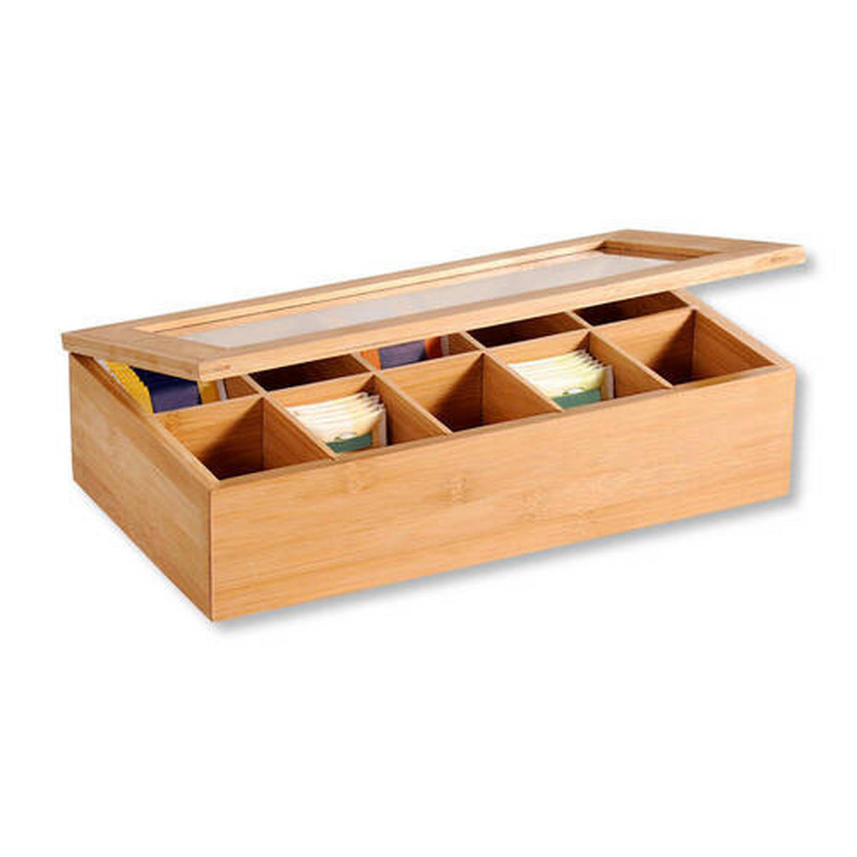 TEEBOX  - Naturfarben, MODERN, Holz/Kunststoff (36/20/9cm) - Kesper