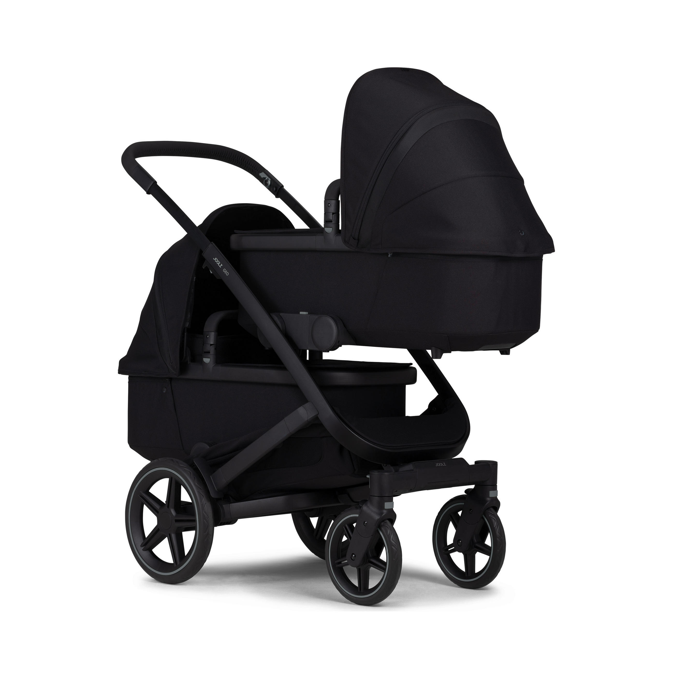 KINDERWAGENSET  Geo3 Twin  Space Black  - Schwarz, Basics, Textil/Metall (60/92-113/77-105cm) - Joolz