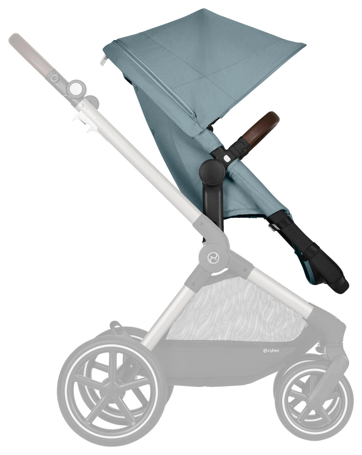 KINDERWAGENSET Eos Lux  - Alufarben/Hellblau, Basics, Textil/Metall (85/61/116cm) - Cybex