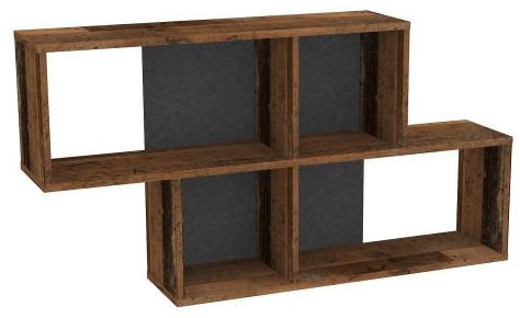 WANDREGAL Anthrazit, Dunkelbraun  - Anthrazit/Dunkelbraun, KONVENTIONELL, Holzwerkstoff (100/53/20cm) - MID.YOU