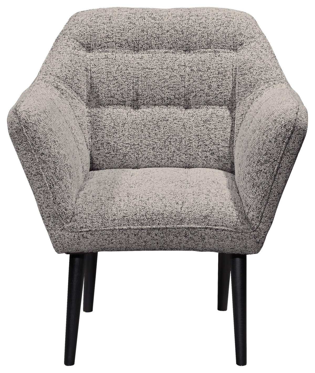 SESSEL in Webstoff Grau  - Schwarz/Grau, Konventionell, Holz/Textil (84/87/70cm) - MID.YOU