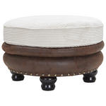 HOCKER in Textil Braun, Beige  - Beige/Braun, LIFESTYLE, Holz/Textil (74/50/74cm) - Landscape