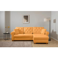 ECKSOFA Arles Gelb  - Gelb/Buchefarben, Design, Holz/Textil (266/161cm) - MID.YOU
