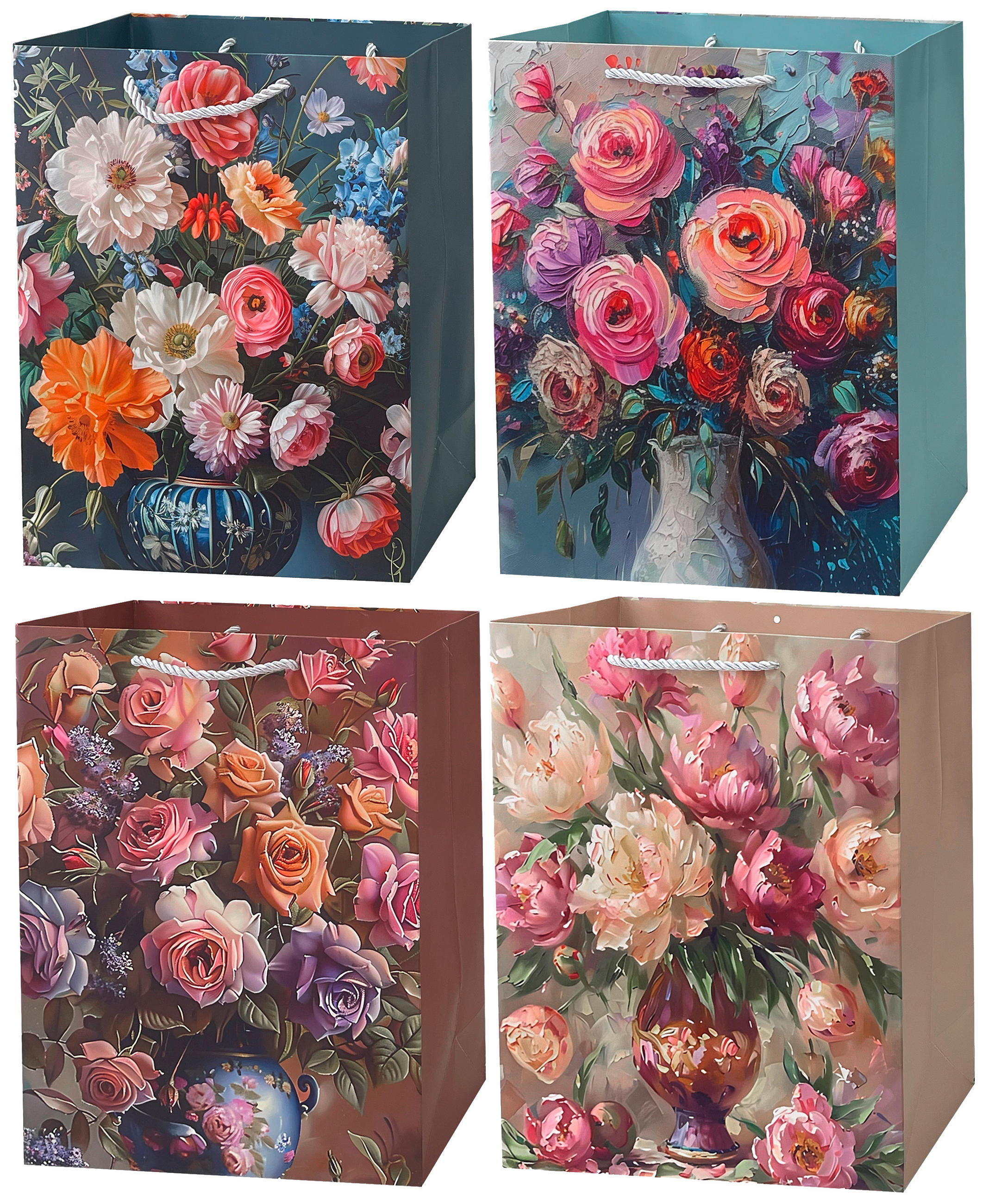 Geschenktasche Happy Flower L