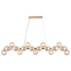 PENDELLEUCHTE 23,8/22,8/123,5 cm   - Goldfarben, Trend, Glas/Metall (23,8/22,8/123,5cm) - MAYTONI