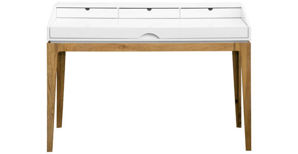 SCHREIBTISCH 120/60/76,5-86 cm  in Weiß, Eichefarben  - Eichefarben/Weiß, MODERN, Holz/Holzwerkstoff (120/60/76,5-86cm) - Novel