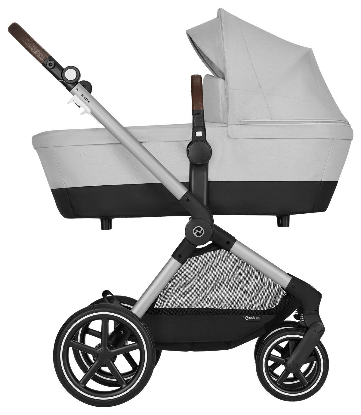 SET DJEČJIH KOLICA  EOS Lux inkl.  Aton B2  - siva/srebrne boje, Basics, tekstil/metal (92/53/50,8cm) - Cybex