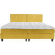 BOXSPRINGBETT 240/200 cm  in Gelb, Honig  - Wengefarben/Gelb, Trend, Holz/Textil (240/200cm) - Esposa
