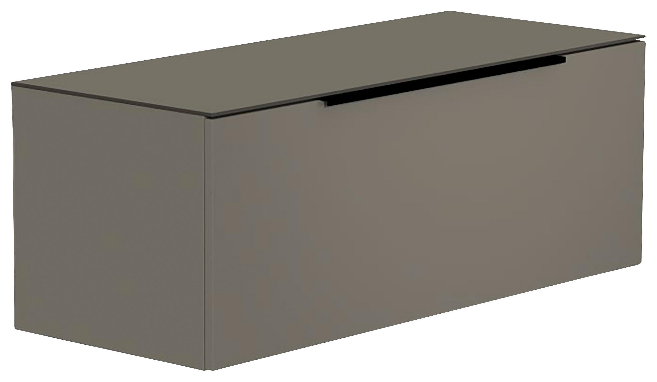 LOWBOARD 110/56/45 cm  - Schwarz/Grau, Design, Glas/Holzwerkstoff (110/56/45cm) - Moderano