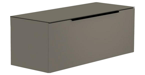 LOWBOARD  in 110/56/45 cm  - Schwarz/Grau, Design, Glas/Holzwerkstoff (110/56/45cm) - Moderano