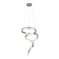 LED-HÄNGELEUCHTE Cisenna 75/300 cm   - Weiß/Nickelfarben, Design, Kunststoff/Metall (75/300cm) - Cinque