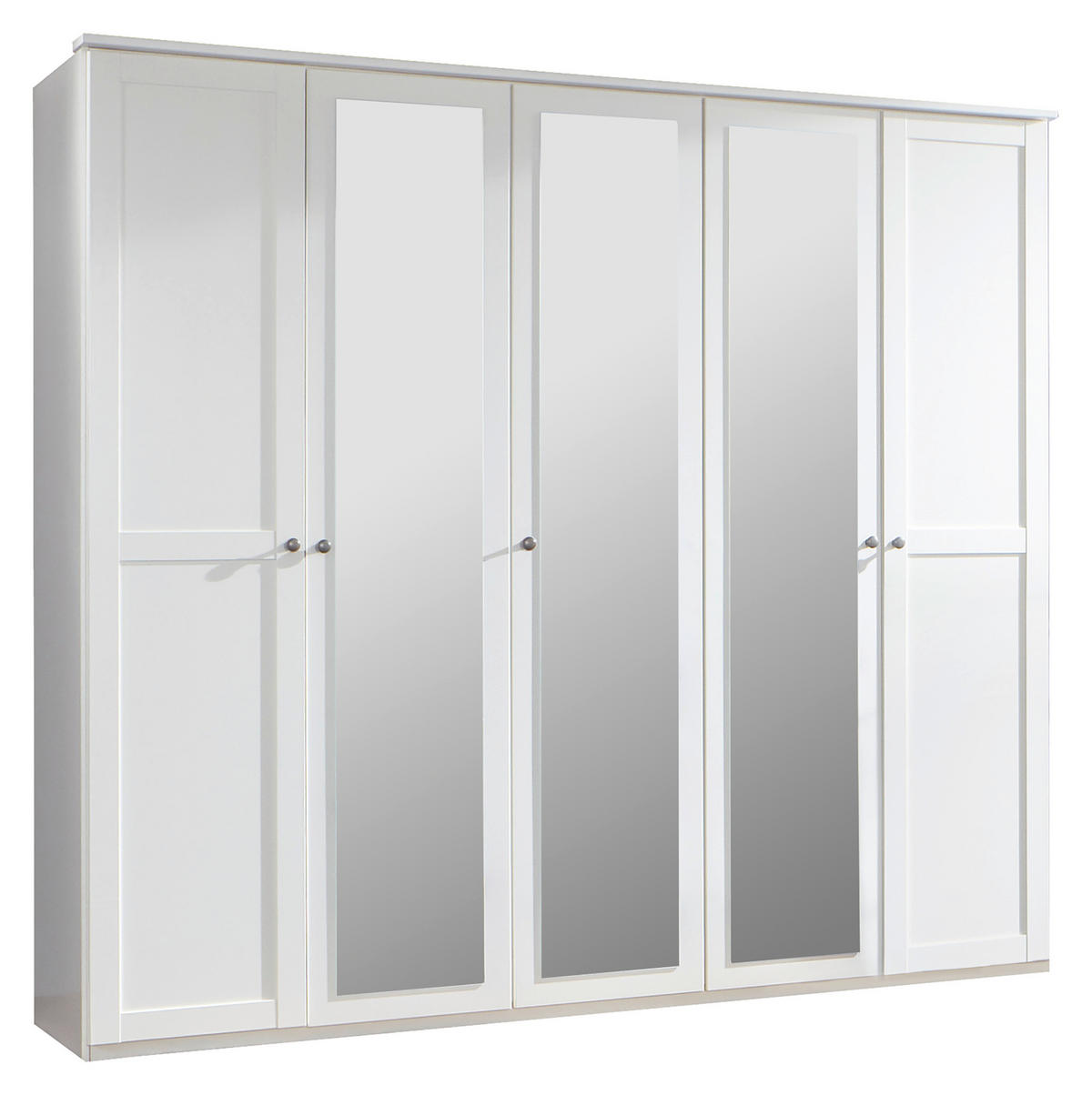 KLEIDERSCHRANK  in Weiß  - Schwarz/Weiß, KONVENTIONELL, Glas/Holzwerkstoff (225/210/58cm) - Carryhome