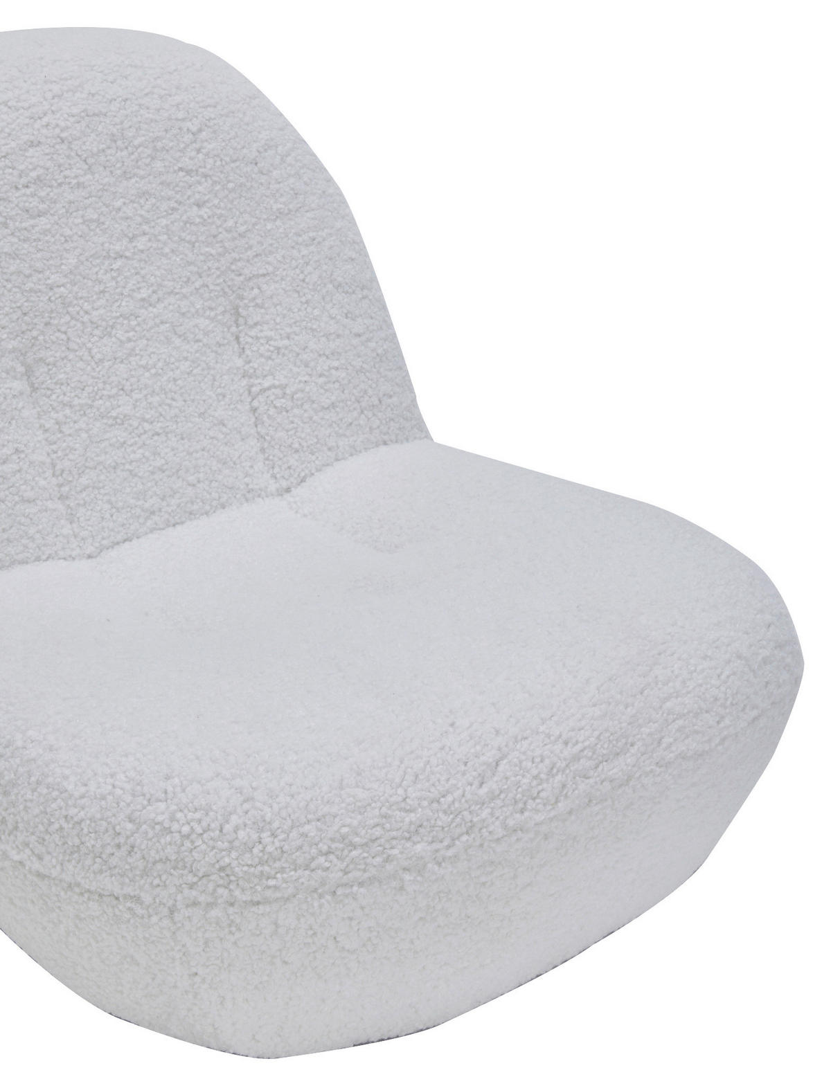 SESSEL Bouclé Weiß    - Schwarz/Weiß, MODERN, Textil/Metall (74/67/93cm) - MID.YOU