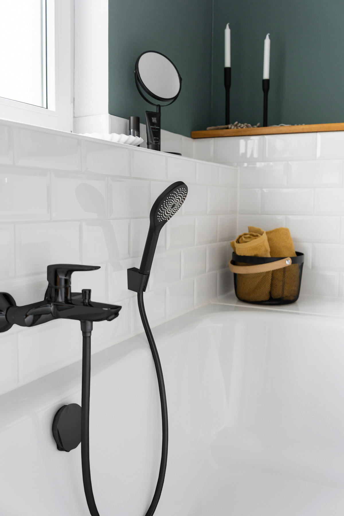 DUSCHKOPF   - Schwarz, Basics, Kunststoff (9,5cm) - Wenko