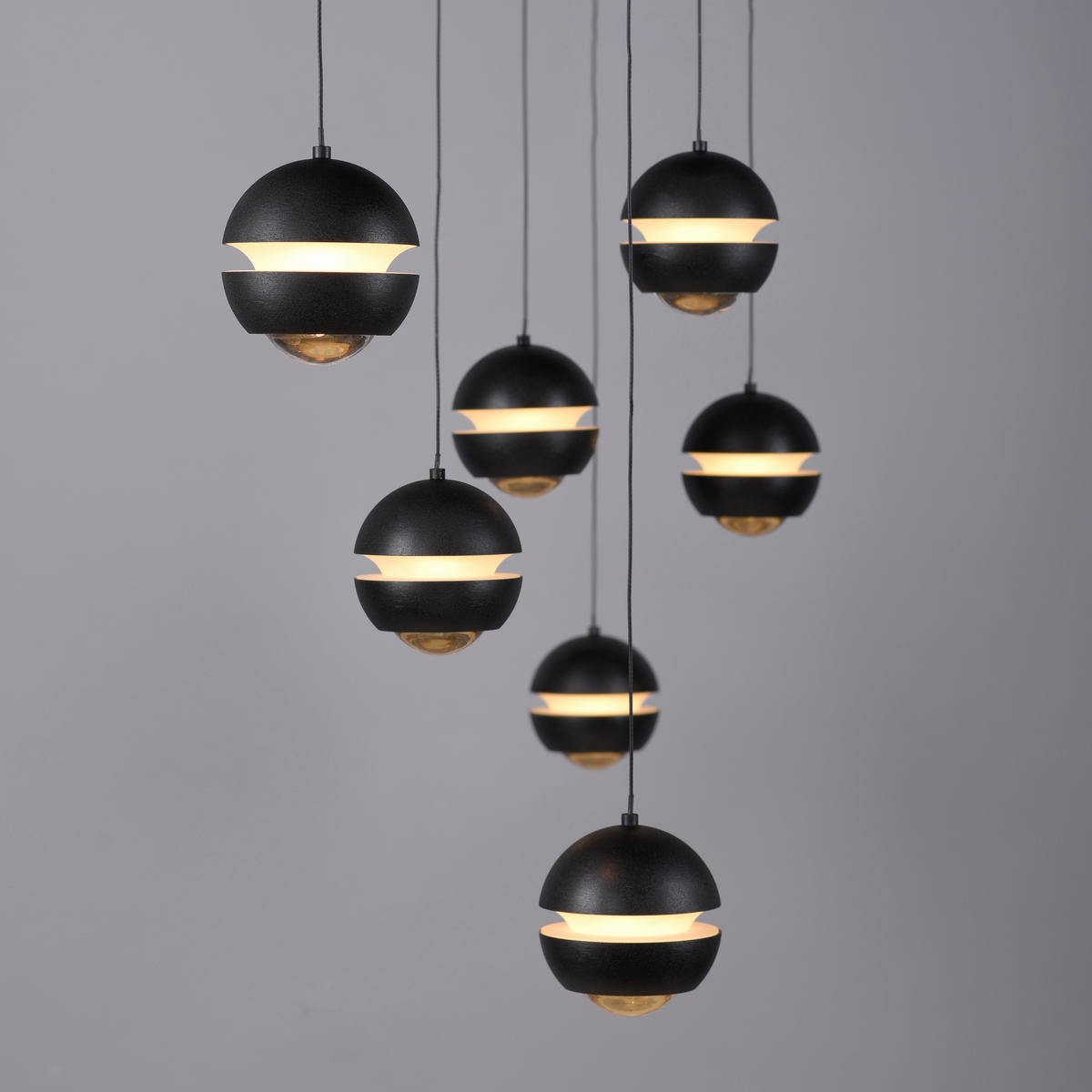 LED-PENDELLEUCHTE 90/30/220 cm  - Schwarz, Design, Kunststoff/Metall (90/30/220cm) - Schöner Wohnen