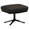 HOCKER in Leder Dunkelbraun  - Dunkelbraun/Schwarz, Design, Leder/Metall (54/41/41cm) - home24