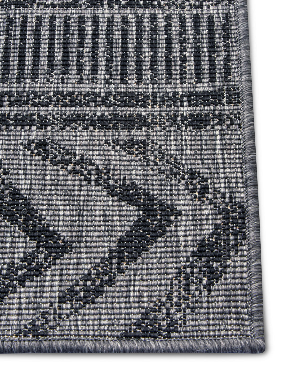 OUTDOORTEPPICH 80/150 cm Twin Supreme Grau, Schwarz  - Schwarz/Grau, Design, Kunststoff (80/150cm)
