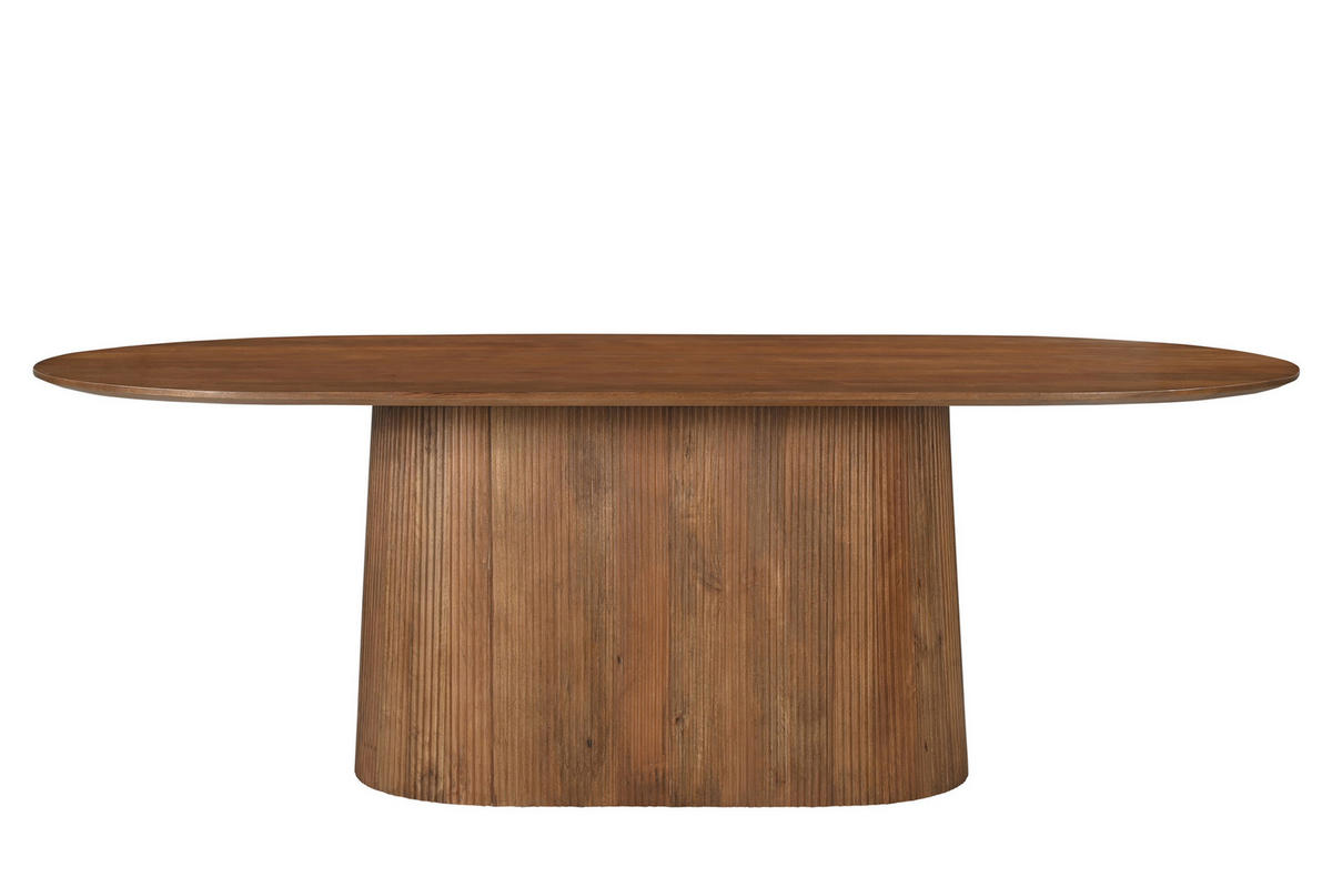 ESSTISCH 230/110/76 cm Echtholz  Holz oval Naturfarben  - Naturfarben, MODERN, Holz (230/110/76cm) - MID.YOU