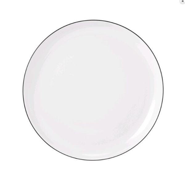 SNÍDAŇOVÝ TALÍŘ, keramika, 20 cm - bílá/černá, Konvenční, keramika (20cm) - Seltmann Weiden