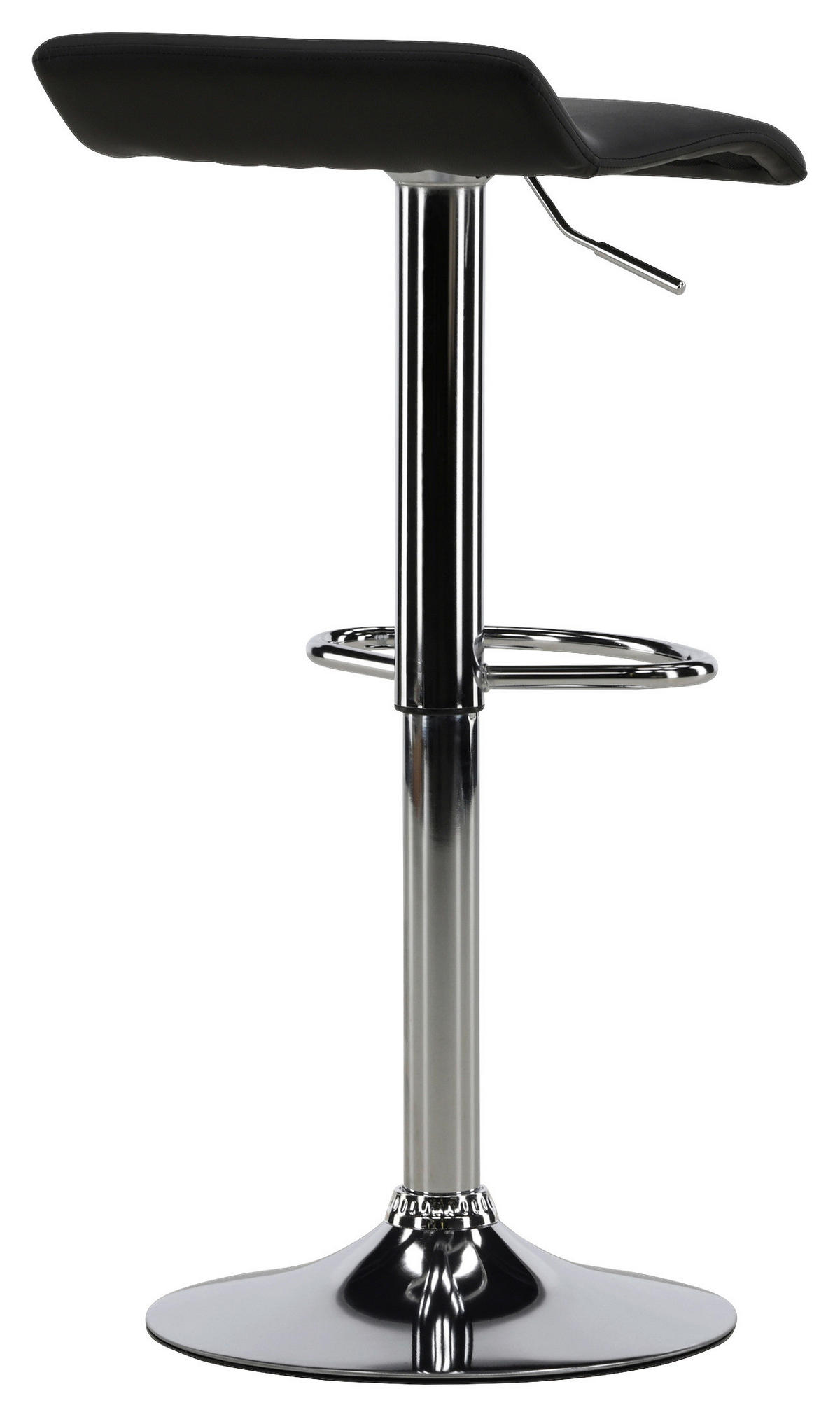 BARHOCKER-SET in Schwarz, Silberfarben  - Silberfarben/Schwarz, Design, Textil/Metall (38/84/38cm) - Livetastic
