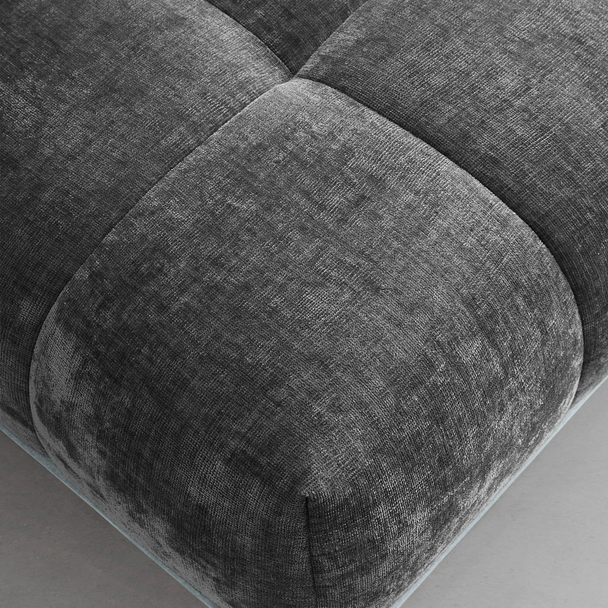 HÖRNSOFFA i mörkgrå  - mörkgrå/silver, Modern, metall/textil (184/67-87/262cm) - MID.YOU