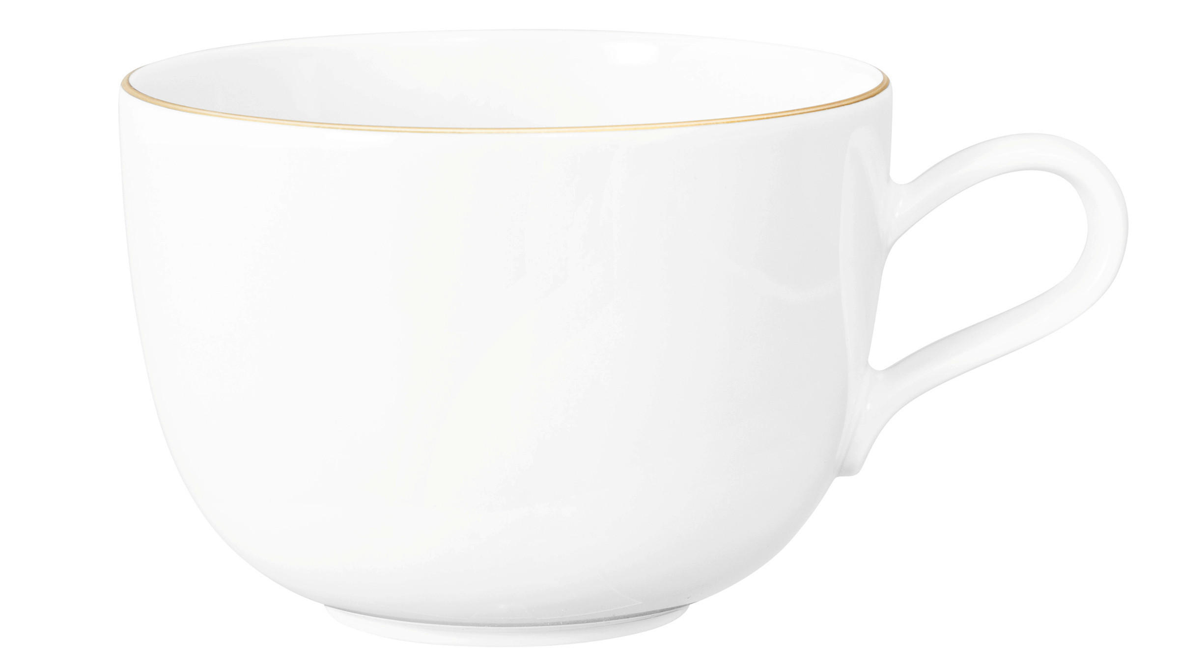 Seltmann Weiden Frühstückstasse Liberty Weiß, Gold