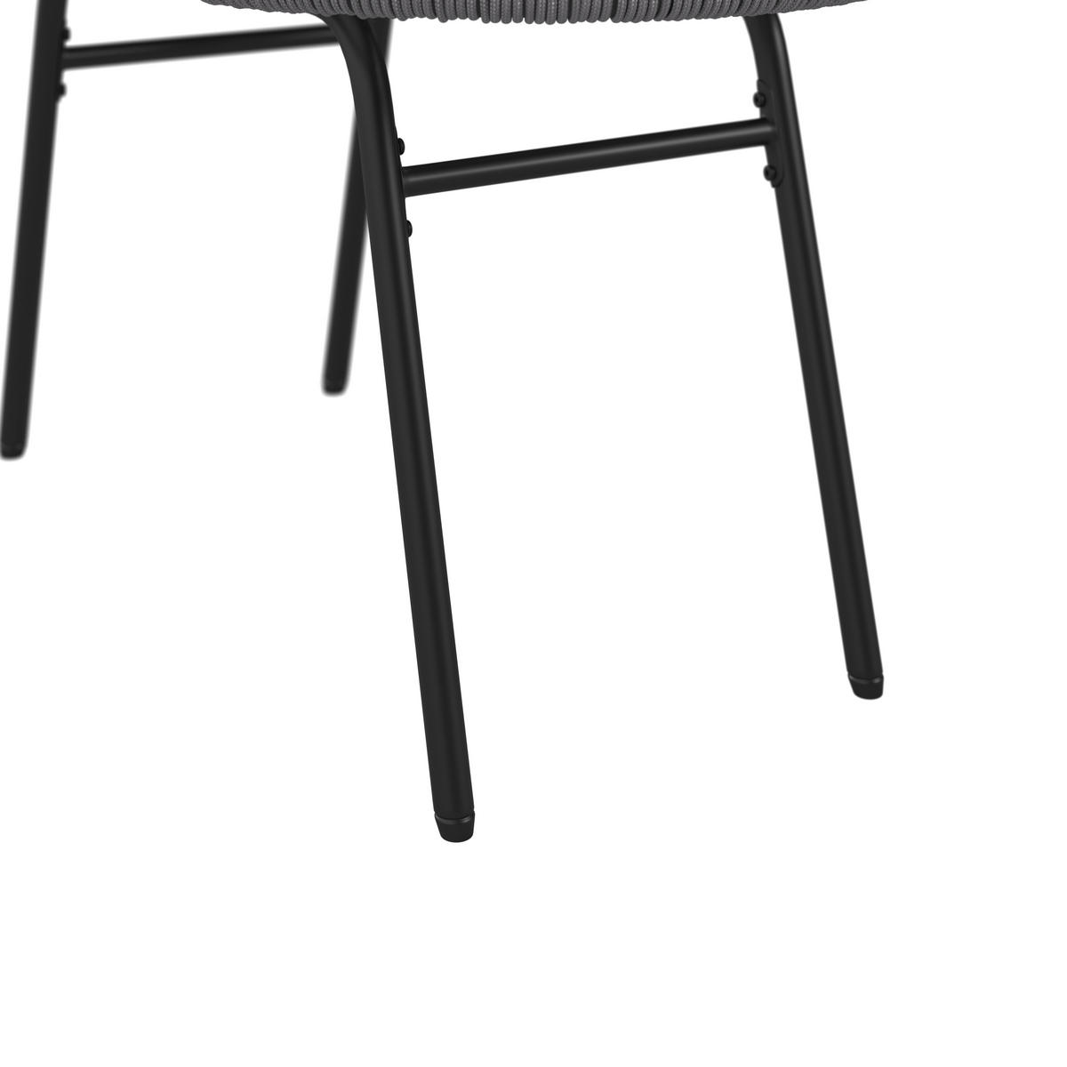 GARTENSET   - Schwarz/Grau, Modern, Textil/Metall (90/50/38cm) - Ambia Garden