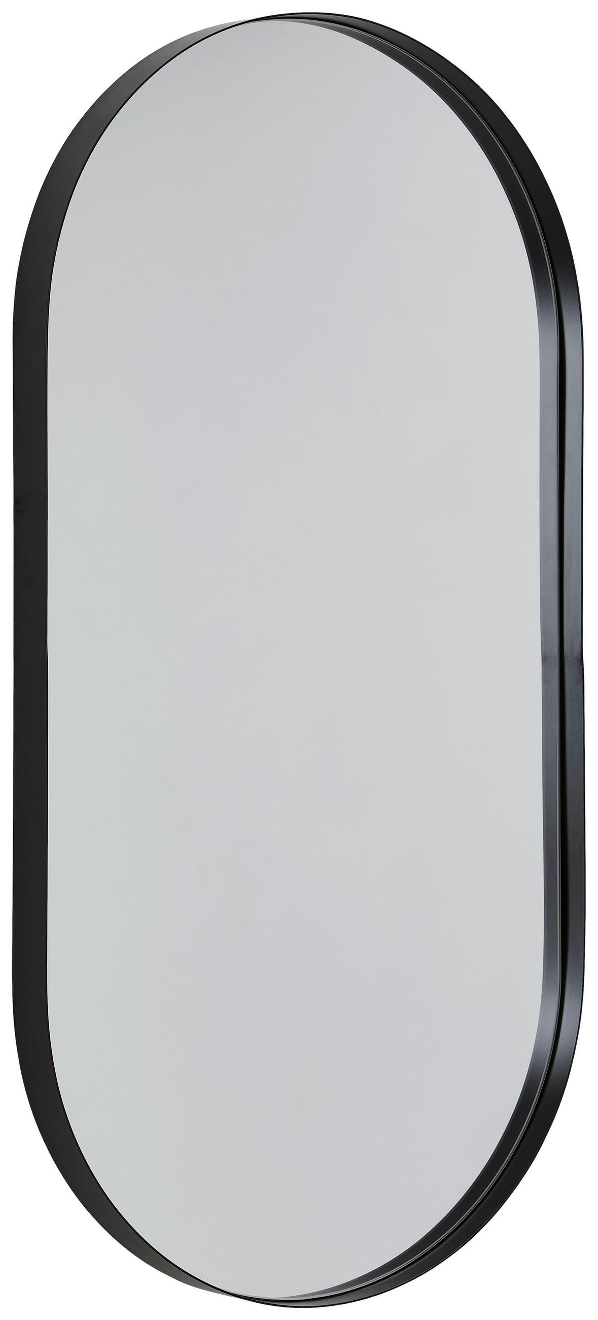 WANDSPIEGEL 50/100/5 cm    in oval  - Schwarz, Design, Glas/Holzwerkstoff (50/100/5cm) - MID.YOU