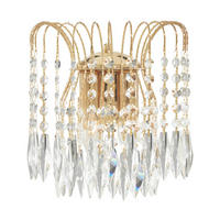 VÄGGLAMPA Waterfall 25/26 cm   - klar/guldfärgad, Design, metall/glas (25/26cm)