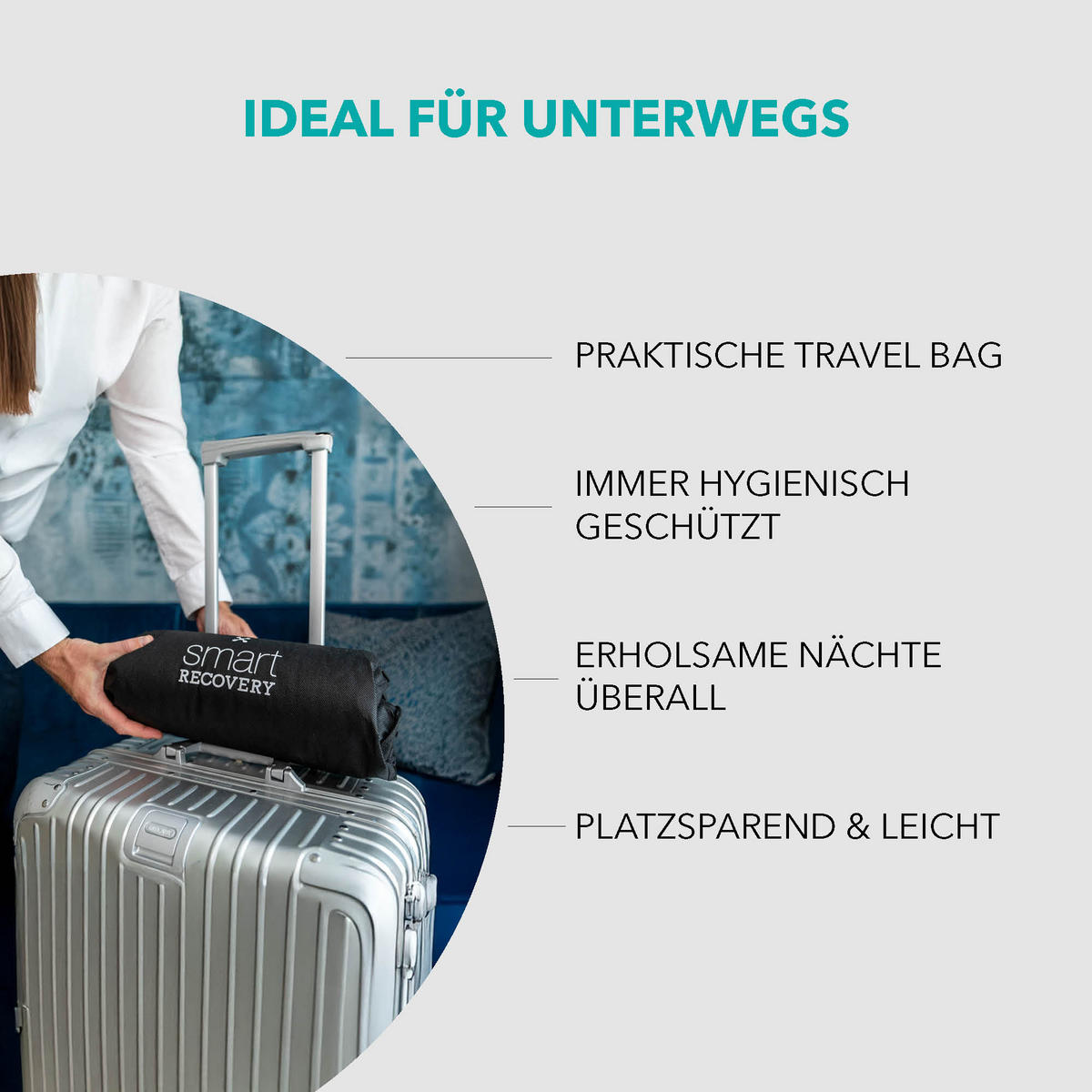 REISEKISSEN - Weiß, Basics, Textil (40/10/30cm) - Smartsleep
