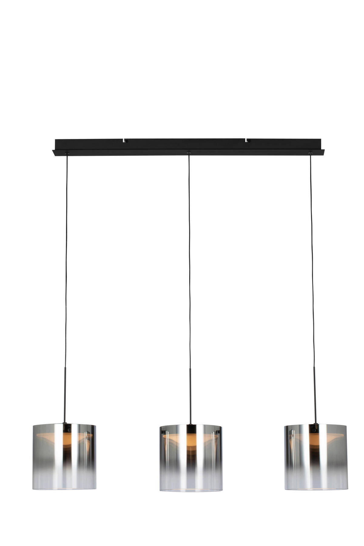 ZÁVESNÉ LED SVIETIDLO, 100/20/180 cm  - čierna, Design, kov/sklo (100/20/180cm) - Dieter Knoll