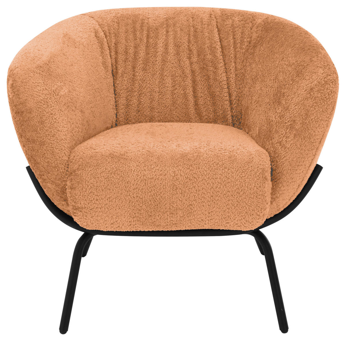 COCKTAILSESSEL - Rostfarben/Schwarz, Design, Textil/Metall (79/71/74cm) - Lomoco