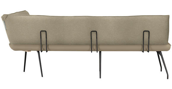 ECKBANK 225/165 cm  in Beige  - Beige/Schwarz, Design, Textil/Metall (225/165cm) - Moderano
