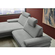 ECKSOFA  in Chenille, Flachgewebe Grau  180/284 cm  - Schwarz/Grau, Design, Textil/Metall (180/284cm) - Dieter Knoll