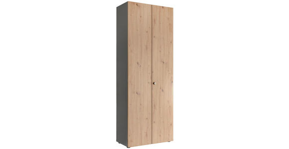 AKTENSCHRANK 80/215,6/42 cm  - Eichefarben/Graphitfarben, KONVENTIONELL, Holzwerkstoff (80/215,6/42cm) - Venda