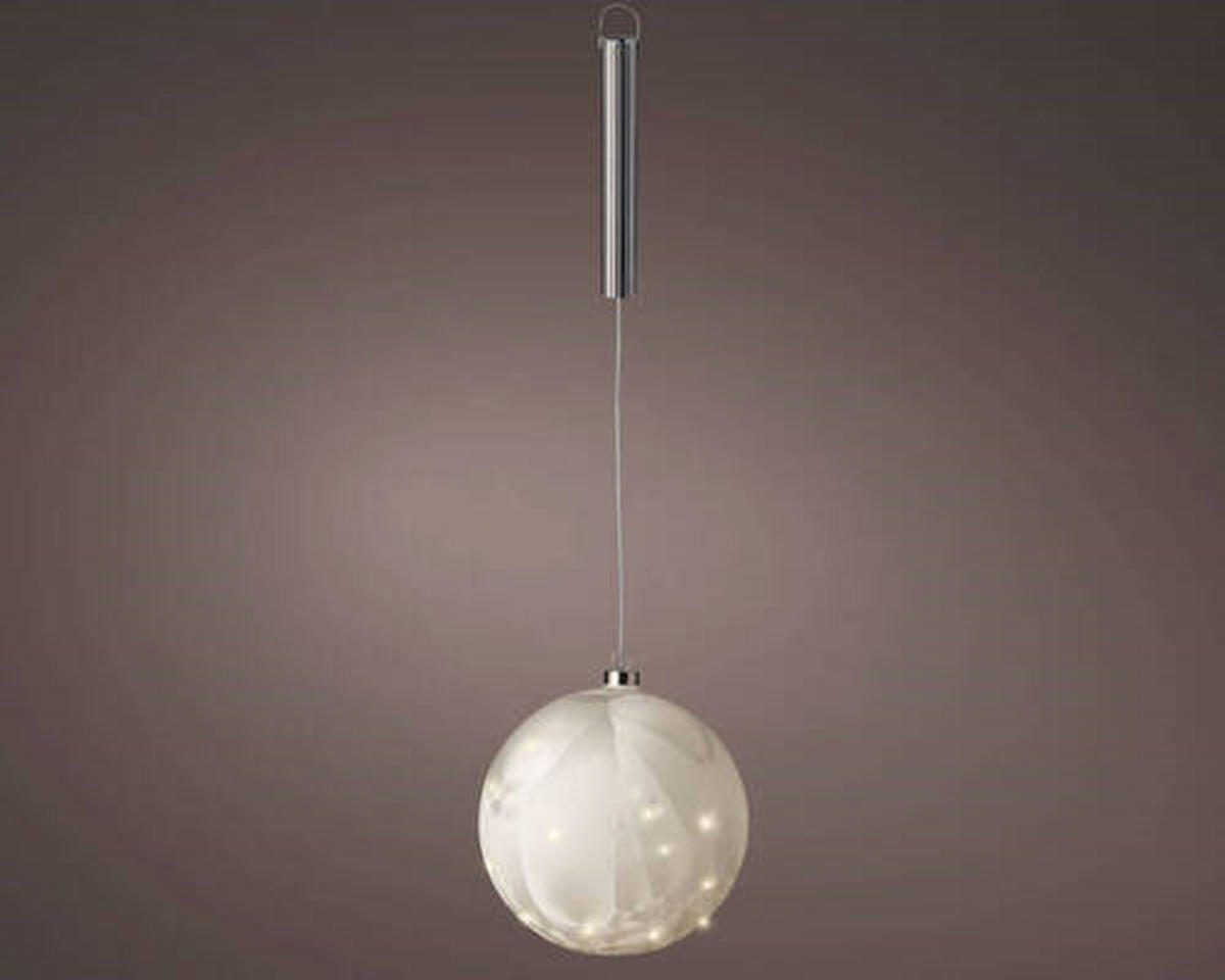 UKRASNA LED LAMPA - srebrna, Osnovno, plastika (20cm)