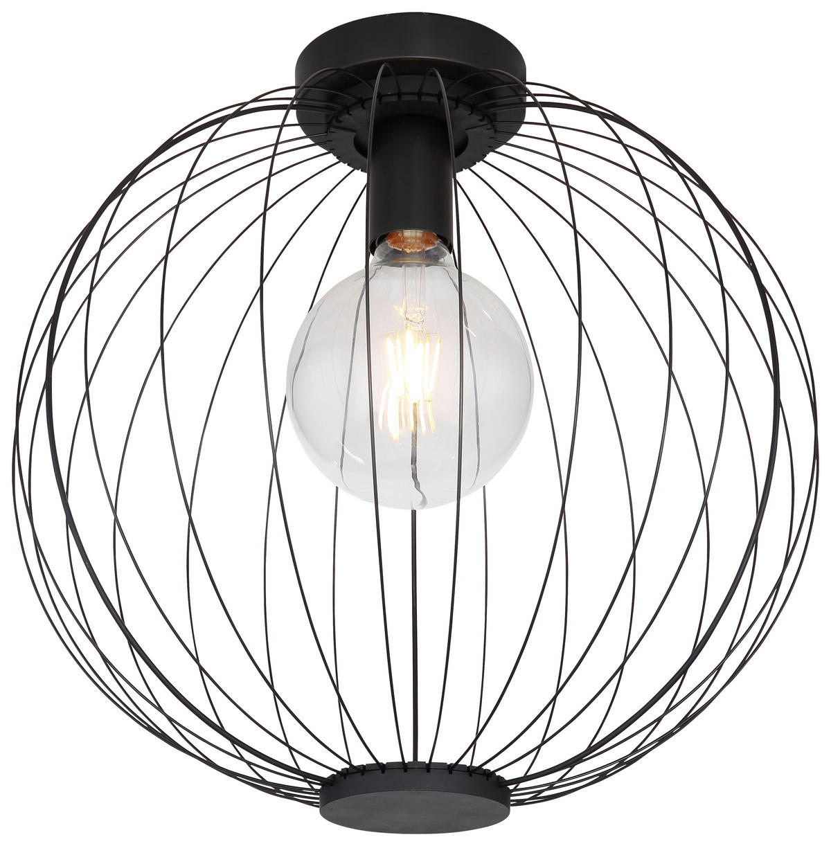 DECKENLEUCHTE  40/37,5 cm    - Schwarz, Trend, Metall (40/37,5cm) - Globo