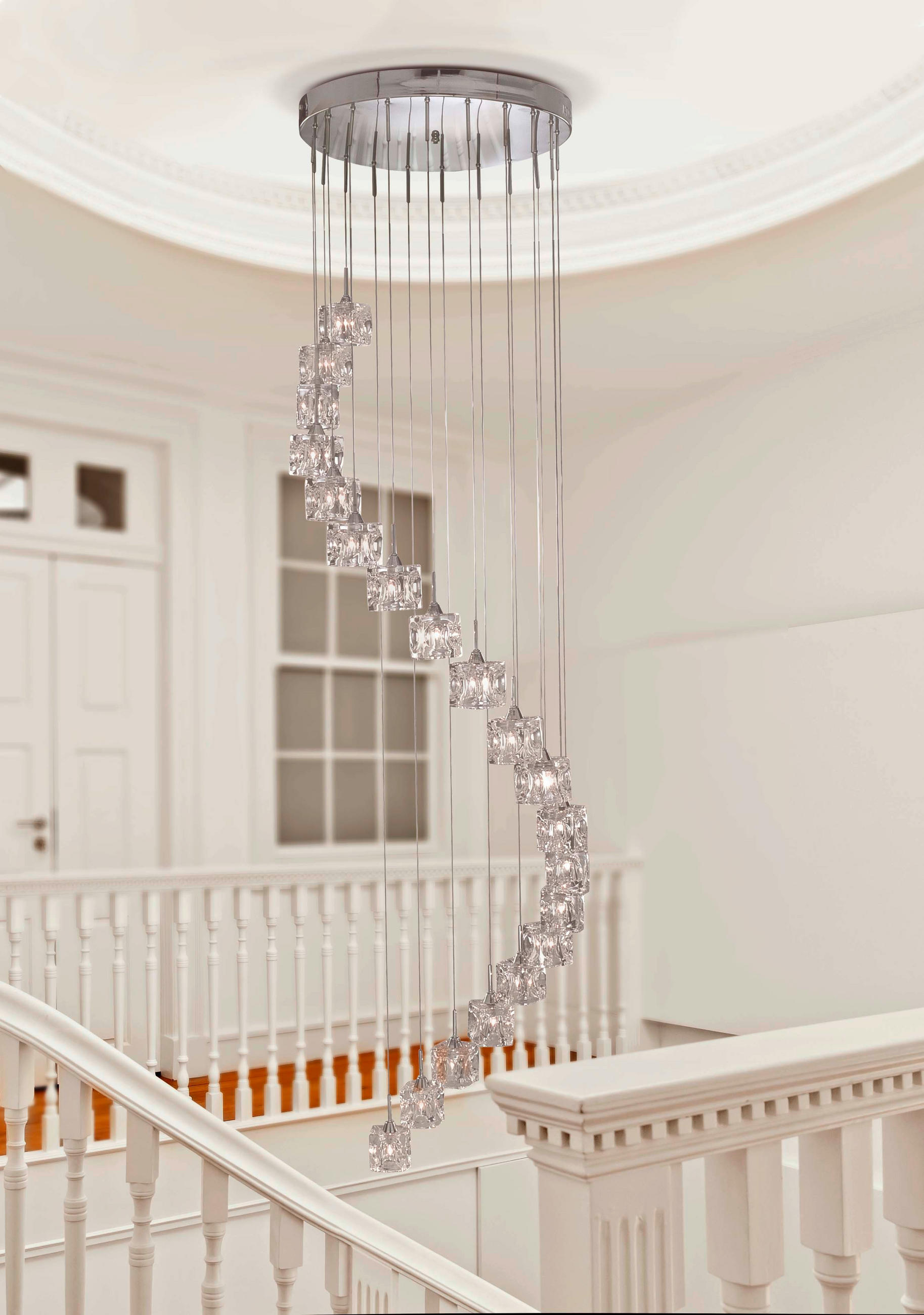 LED-HÄNGELEUCHTE 45/300 cm  - Chromfarben, Design, Glas/Metall (45/300cm)