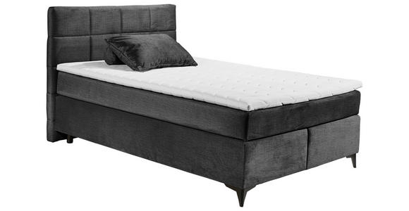 BOXSPRINGBETT 140/200 cm in Schwarz - Schwarz, Design, Holzwerkstoff/Kunststoff (140/200cm) - Xora