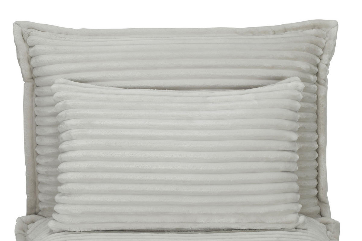 SCHLAFSESSEL Cord Weiß    - Walnussfarben/Weiß, MODERN, Holz/Textil (76/85/83cm) - Livetastic