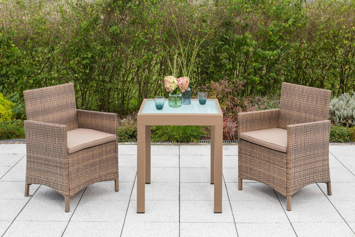 GARTENSET Stahl  - Naturfarben, MODERN, Kunststoff/Metall - Gardenson